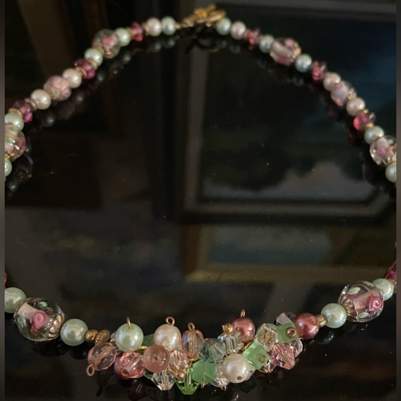 3 for $30 Artisan Beaded Cluster Necklace with Toggle Clasp - Picture 1 of 10